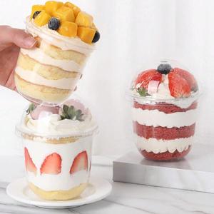 Vaso de plástico transparente para frutas, 1 caja de vasos desechables para postres, cupcakes, parfaits, pudines, bebidas frías, snacks, frutas, helados