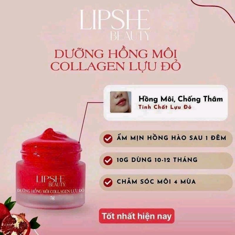 Kem Dưỡng Môi Lựu Đỏ LIPFHE 10gam - Dưỡng Môi Việt Nam - Nữ