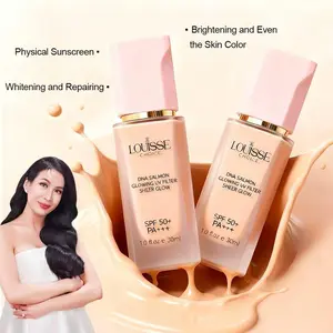 LOUISSE CHOICE DNA Salmon Glowing UV Filter Sheer Glow SPF 50+ PA+++ 30ml Set 2 PCS BPOM NA18250301096 Paraben Free Sunscreen Whitening Repairing
