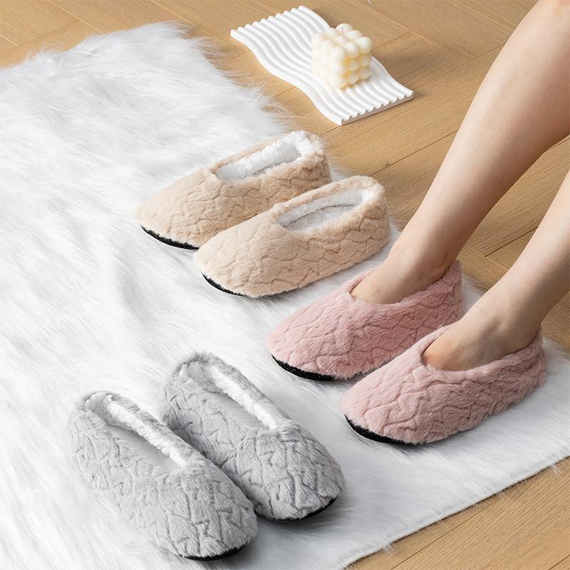 Product Introduction of Women's Warm Floor Socks Fall Winter Home Non Slip Plush Soft Comfortable Thicken Solid Colour Ladies Indoor Slippers Socks 10