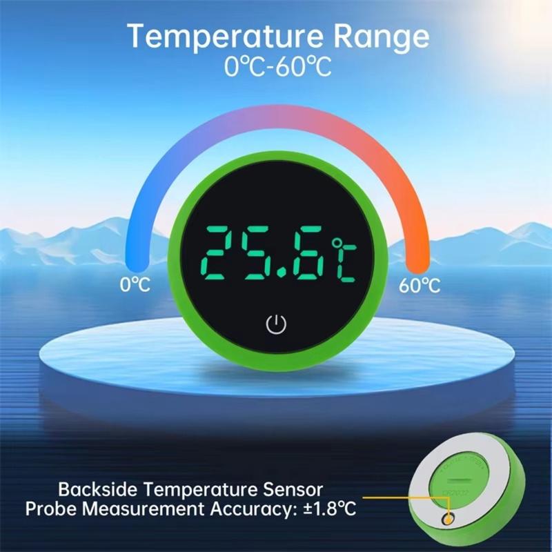 Product Introduction of justzzs New Cordless Aquarium Thermometer Led Display Electronic Control Temp Meter Gauge Temperature Measurement Digital Thermometer Fish Tank Water 18
