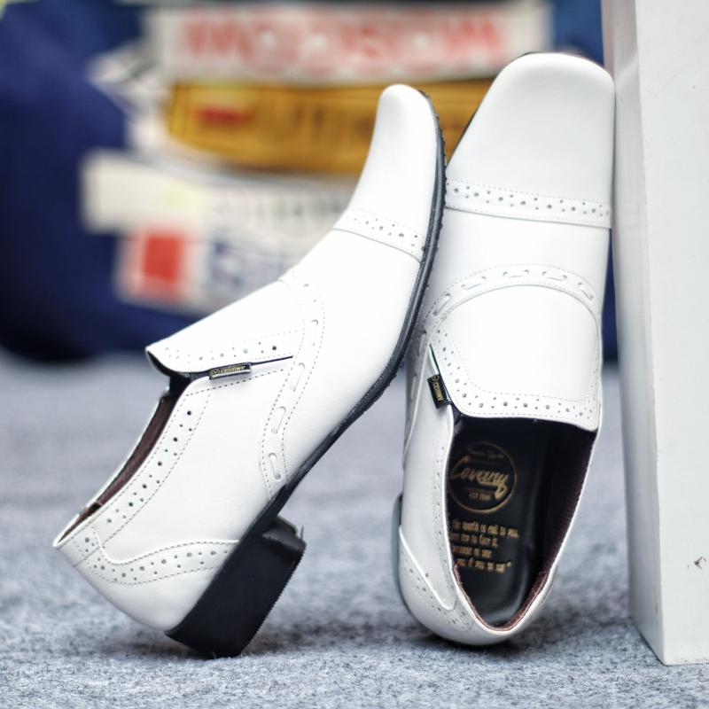 (TIKTOK SHOP) SEPATU PUTIH PANTOFEL KULIT ASLI CEVANY OPEK ORIGINAL KERJA PERAWAT KANTOR MURAH COWOK FORMAL PESTA PANTOPEL RESMI DINAS 3