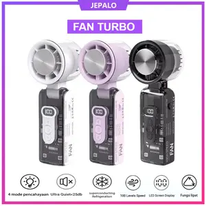 Kipas Portable Fan High-Speed with LED Light /  Kipas Turbo fc08 / Kipas Portabel Mini 3-In-1 / Kipas Lipat Genggam Turbo