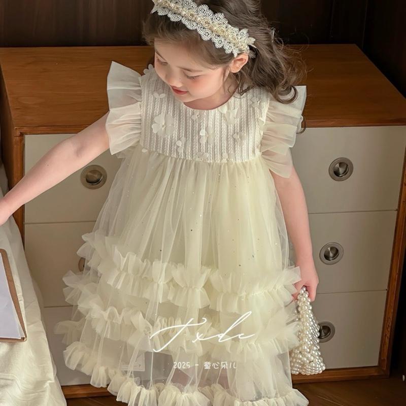 Cá Mập Con - V126: Váy Babydoll Hoa Xinh Bé Gái QC New