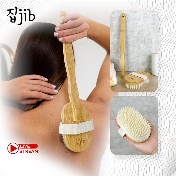 Gambar JIB Bamboo Bathing Brush / Sikat Badan Gagang Panjang / Sikat Mandi Pembersih Multifungsi Scrubber Penggosok Punggung dari JIB Indonesia Kota Bogor Tokopedia