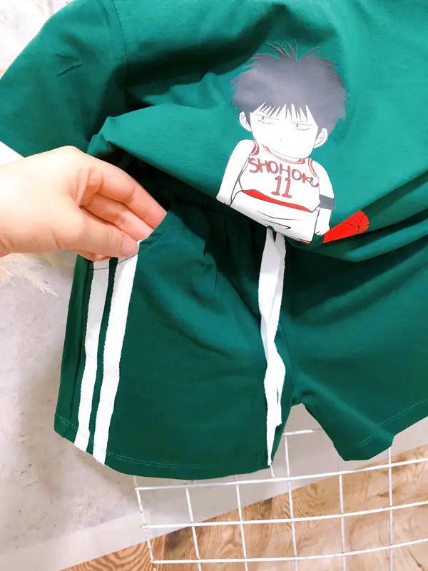 [THU 106 BT bé tóc xù] Bộ cộc hè chất cottong mát, mềm suit cho bé trai bộ đồ  phi hành gia bộ bococtay chobe quần áo trẻ em 4