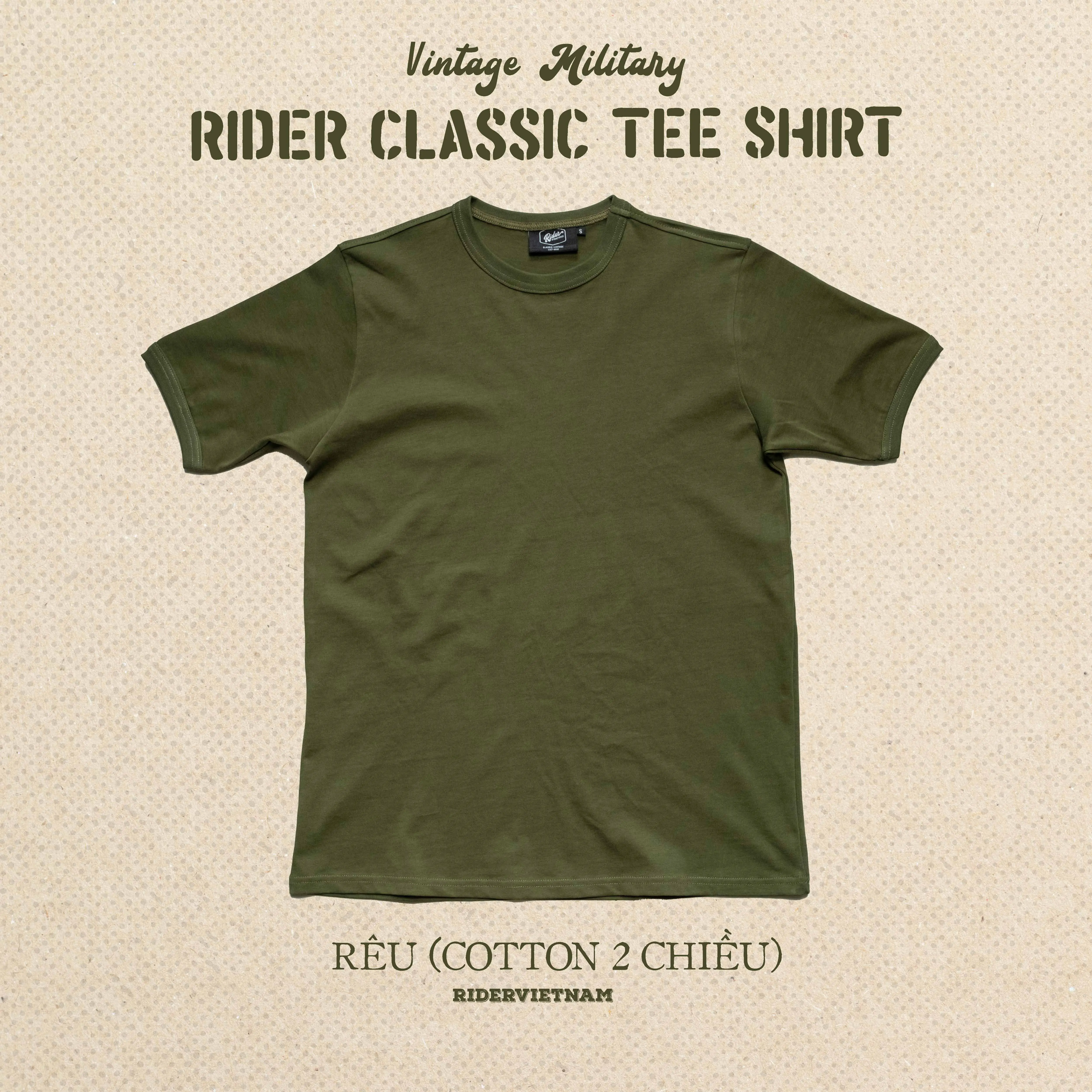 Áo thun trơn unisex Rider Classic Tee - Rider VietNam - Phong cách cổ điển, retro, menswear