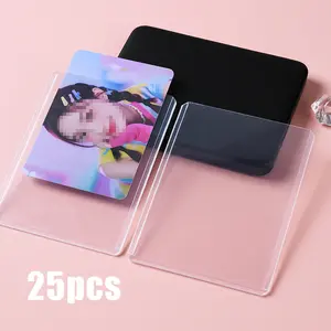 Isi 25pcs Card Sleeve Pokemon Transparan Toploader Card Protector 35PT Pelindung Kartu Pokemon Serbaguna Photocard Toploader