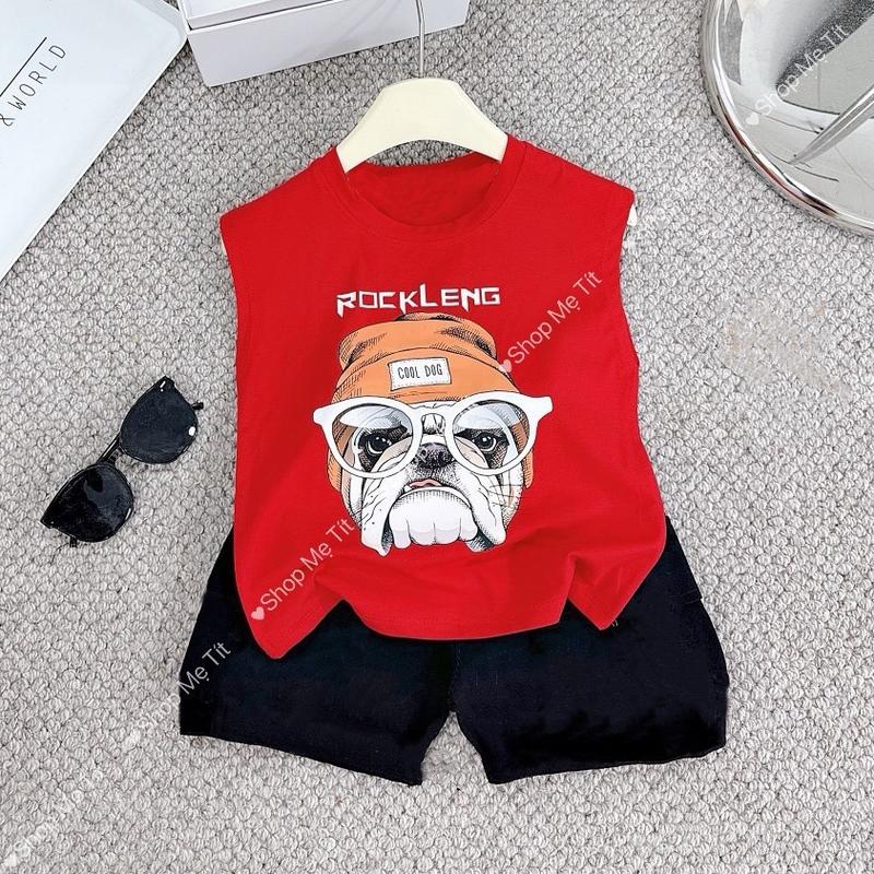 Bộ PITBULL cho bé - Dáng áo khoét nách năng động