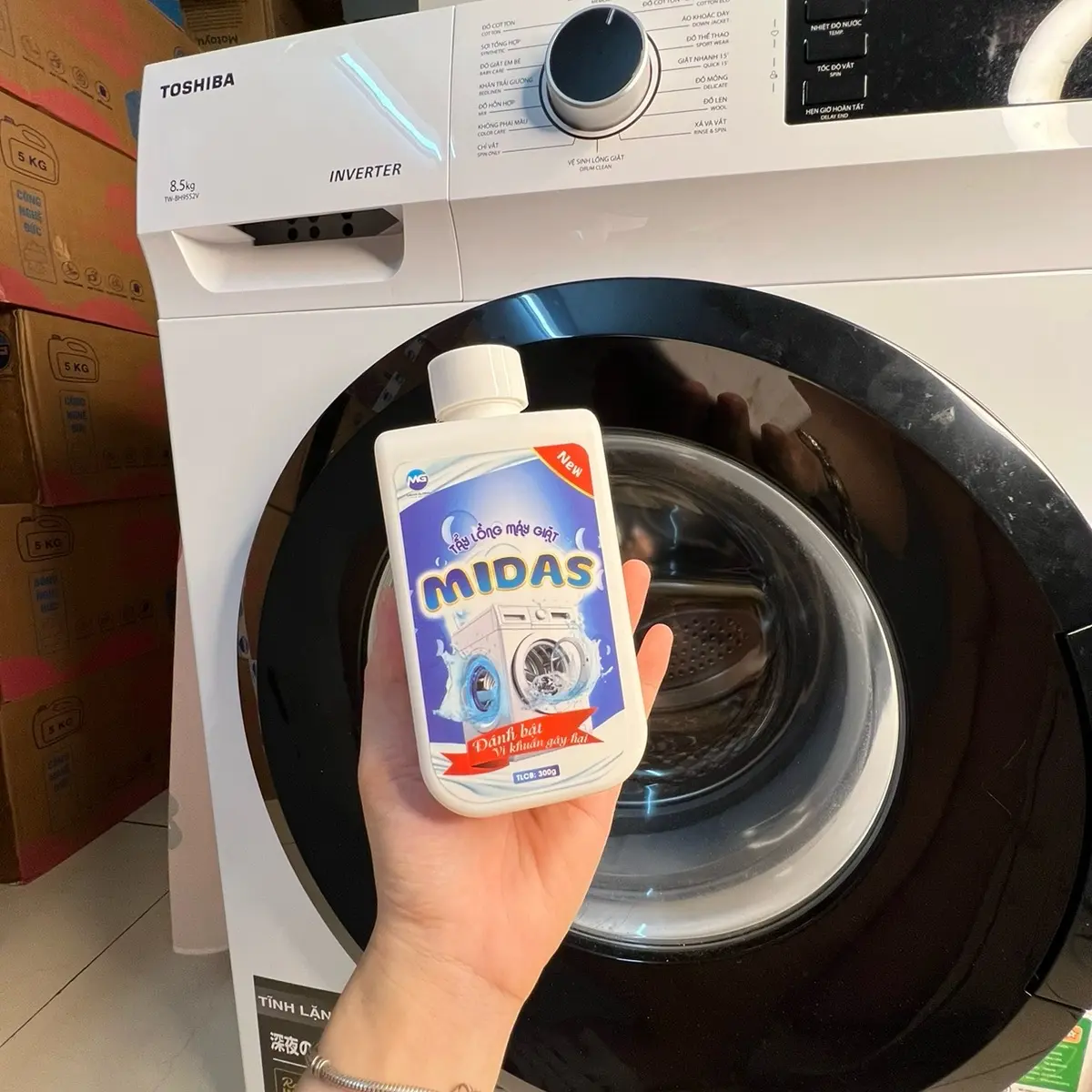 TẨY LỒNG MÁY GIẶT MIDAS 300G Làm Sạch