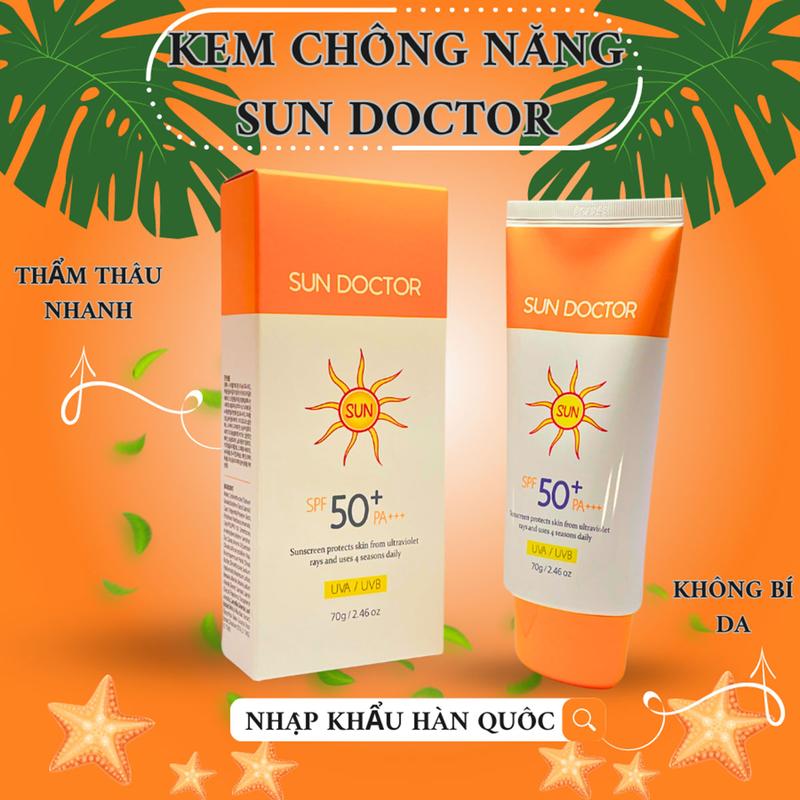 Kem Chống Nắng Sun Doctor SPF 50+ PA+++ Bảo Vệ Da khỏi Tác Nhân Gây Hại Từ Mặt Trời Như Tia UVA,UVB