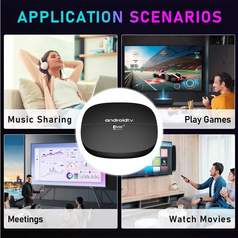 New Android TV Box TV98 Giọng Nói + 300 Kênh Miễn Phí Tiếng Việt Hát Karaoke Xem Phim Xem Bóng Đá Điều Khiển Tivi 5