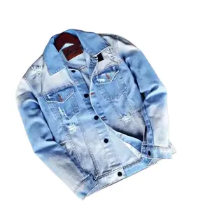 JAKET LEVI SOBEK PRIA / JAKET JEANS RIPPED COWOK BIOBLIT BIOWASH kancing kulit nyaman panjang Sandwash Tebal Distro Slimfit Keren Logo Kerah