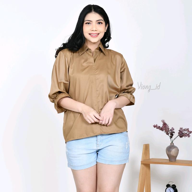 Blouse Wanita Someday Katun Premium Fit to L - Cream 4