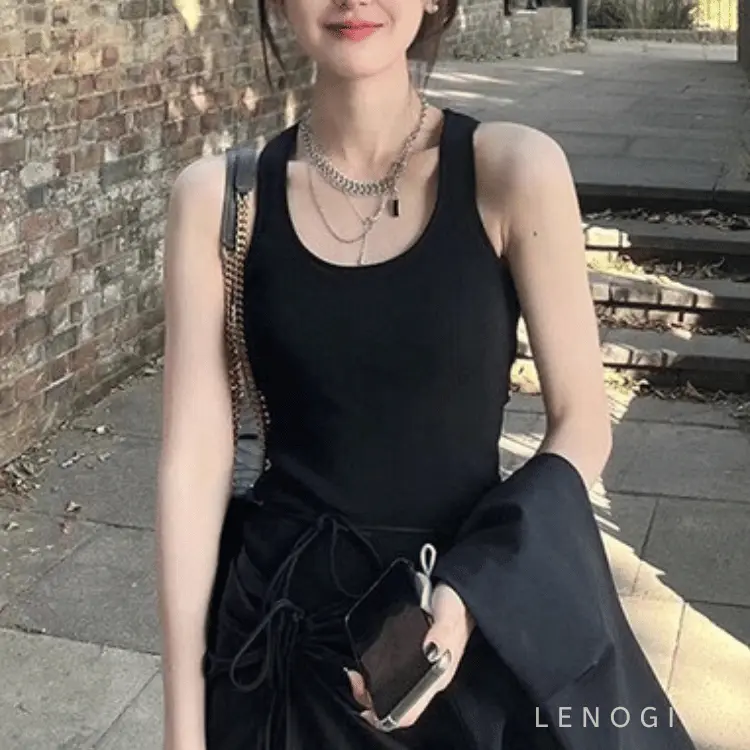 Áo ba lỗ nữ bản to cotton LENOGI áo tanktop sát nách mặc đi tập gym, yoga, đen trắng dễ phối đồ | BigBuy360 - bigbuy360.vn Áo ba lỗ nữ bản to cotton LENOGI áo tanktop sát nách mặc đi tập gym, yoga, đen trắng dễ phối đồ | BigBuy360 - bigbuy360.vn