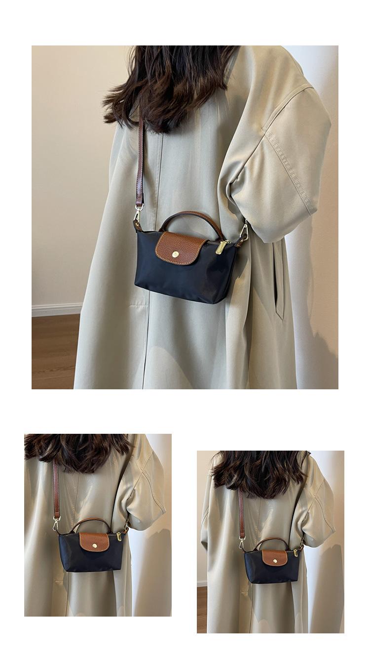 Product Introduction of Retro Explosions Handbag Shoulder Crossbody Bag Carrying High-grade Nylon Jiaozi Bag. 3