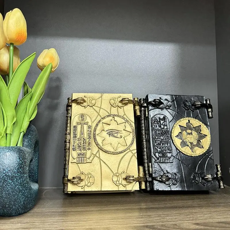 Creative Magic Book Design Resin Ornament, 1 Count Desktop Decorative Book Statue, Unique Home Office School Decoration, Ideal Gift for Bookworms & Collectors