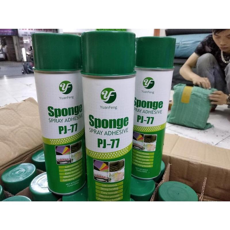 [COMBO 2 LỌ ] Keo Xịt Dán Đa Năng Siêu Dính Sponge PJ-77 Hỗ Trợ Xốp Giấy Dán Tường Thi Công Dạng Phun Không Mùi Dung Tích 600Ml Tiện Lợi Dễ Sử Dụng 4