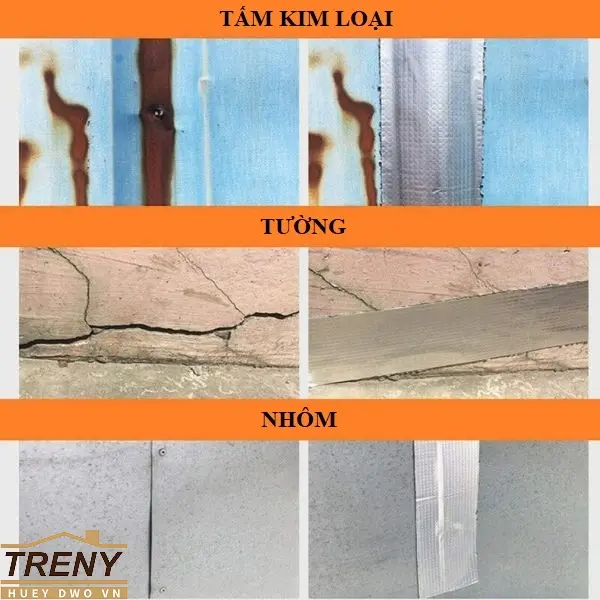 BUTYL - keo dán đa năng, keo dán chống thấm, dán được đa dạng bề mặt: mái tôn, ống nước, tường - gạch 3