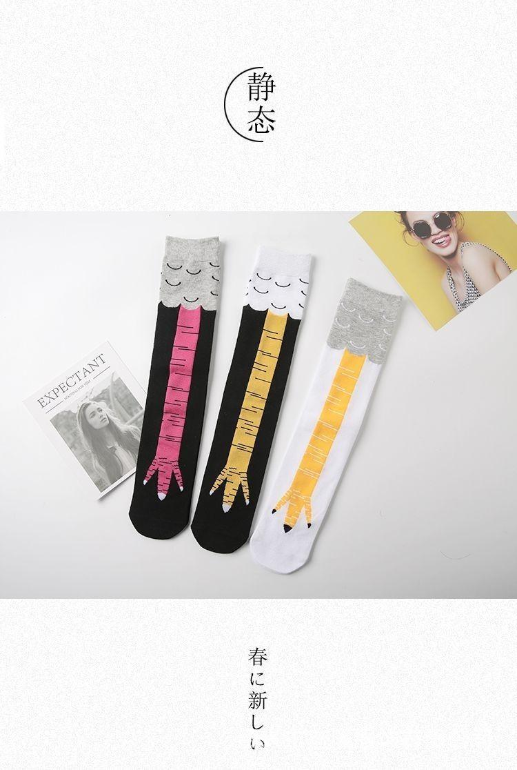Product Introduction of 2025 new chicken feet socks, the same style as the Internet celebrity, funny and slimming over the knee fitness long socks 8