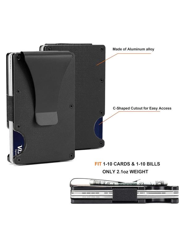 Men's Metal Card Holder, Simple Credit Card Holder for Men, Business Style Portable Cardholder for Daily Used, Casual Trendy Versatile High-quality Daily Wallet 4