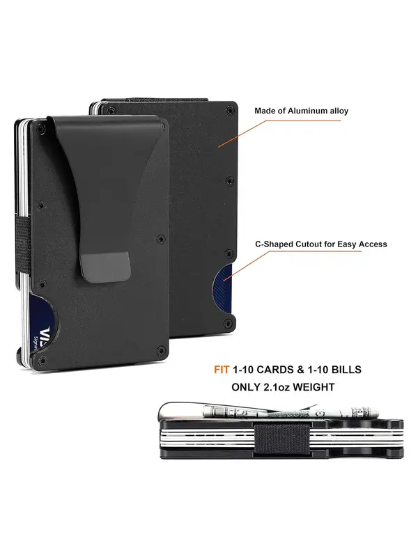 Men's Metal Card Holder, Simple Credit Card Holder for Men, Business Style Portable Cardholder for Daily Used, Casual Trendy Versatile High-quality Daily Wallet 4