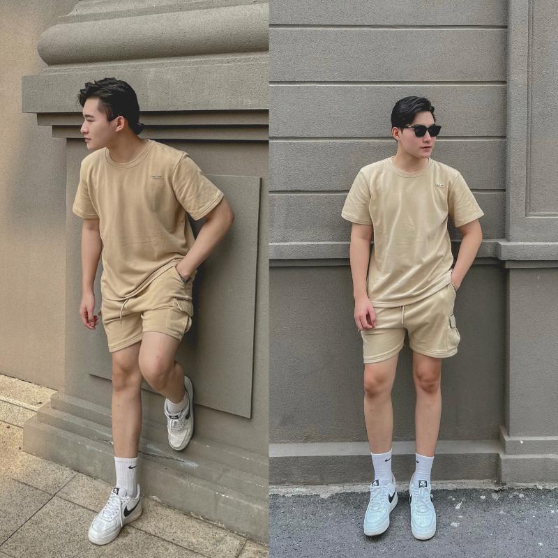 Set Bộ Quần áo Thể Thao Nam mùa hè BAMIHOME mặc ở nhà chất nỉ cao cấp  Menswear Nhung Menswear