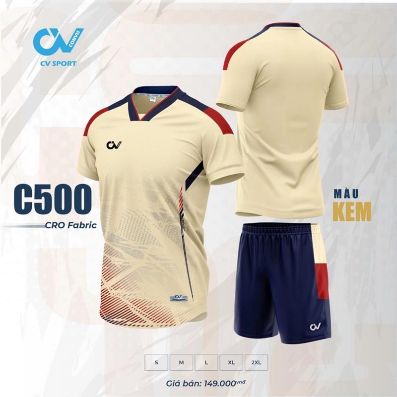 BỘ QUẦN ÁO BÓNG ĐÁ NAM NỮ CV C500 - CHẤT VẢI CRO CHUYÊN DỤNG CAO CẤP MỀM MỊN, CO GIÃN 4 CHIỀU,THOÁNG KHÍ, THẤM HÚT TỐT - NHẬN IN TÊN SỐ TỪ MỘT BỘ - JUST BÉO SPORTS 4
