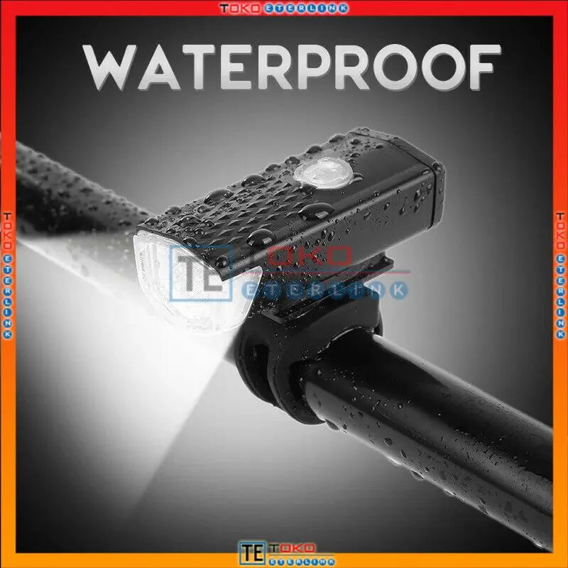 Lampu Depan Sepeda CREE LED 300LM Anti Air Dapat Diisi Ulang Dengan USB Outdoor 4