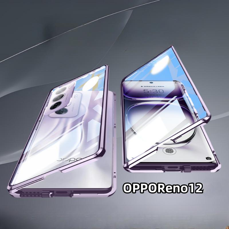 Product Introduction of For OPPO Reno 13 Pro 12 F 12F 12 Pro Reno12 Oppo Ren12F 4G 5G 2024 Flip Case Double Sided Tempered Glass Hard Phone Case Lens Protector Shockproof Cover 29