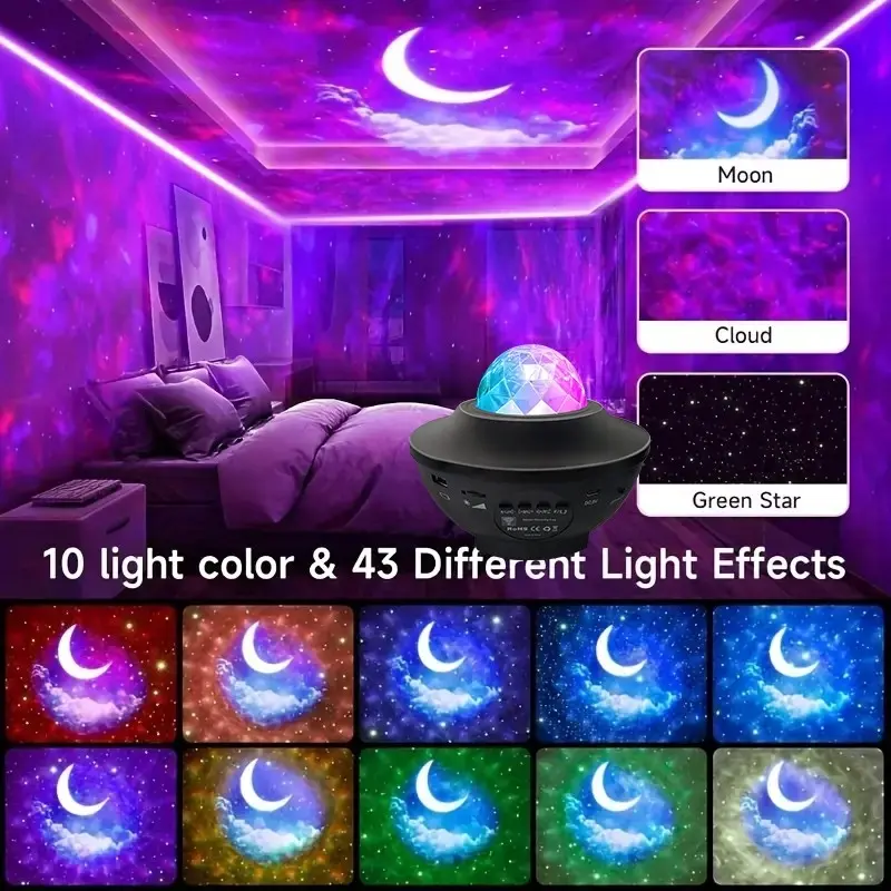 Lampu Proyektor Dengan Speaker Langit Bintang 2in1 Galaxy Nebula Lamp Starry Light Secret Home 1