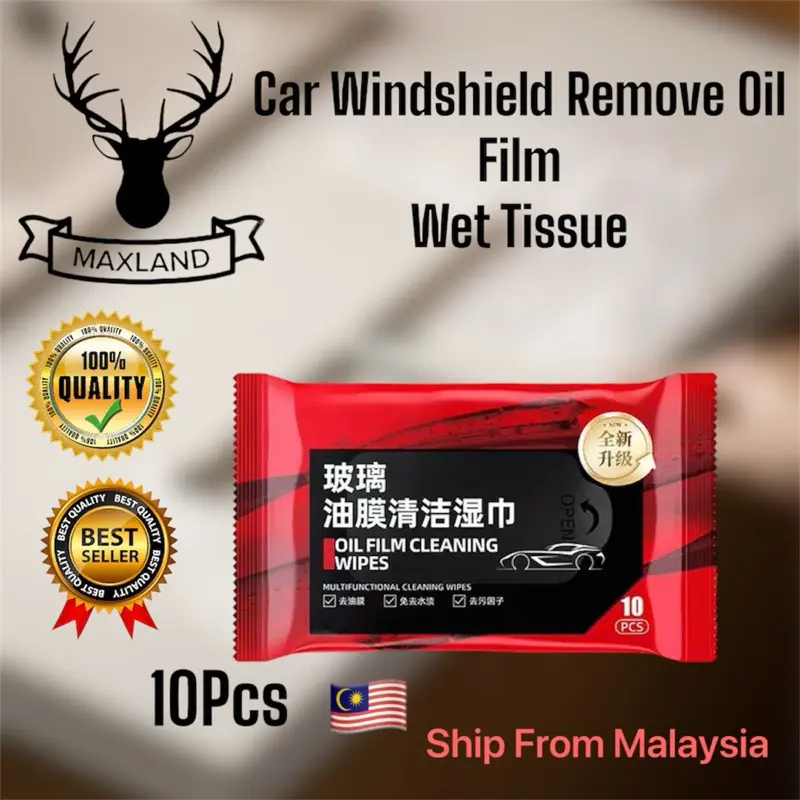 Car Glass Stain Remover,Car Glass Oil Film Cleaning Wipes, Watermark Remover Cleaning Oil Film Removal Wet Wipe Car screen Oil removel