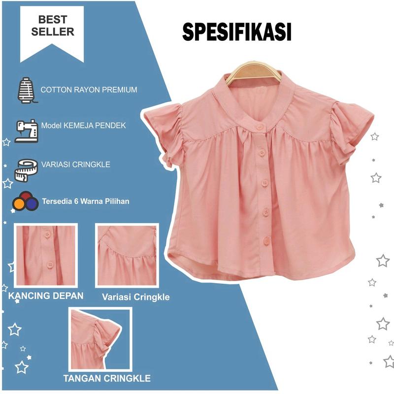 CURLY BLOUSE - ATASAN ANAK PEREMPUAN KANCING DEPAN 6