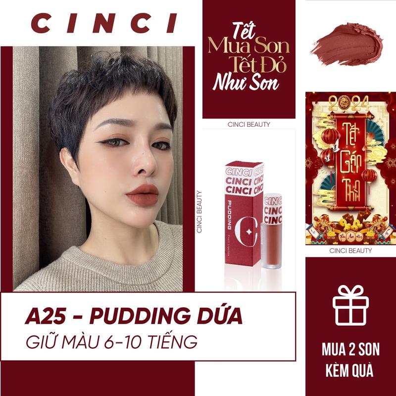 Product Introduction of COMBO 2 SON PUDDING HOA QUẢ KÈM QUÀ  - 2 MÀU SON TRENDY 2024 - Son Môi - Son Kem - Trang Điểm 7