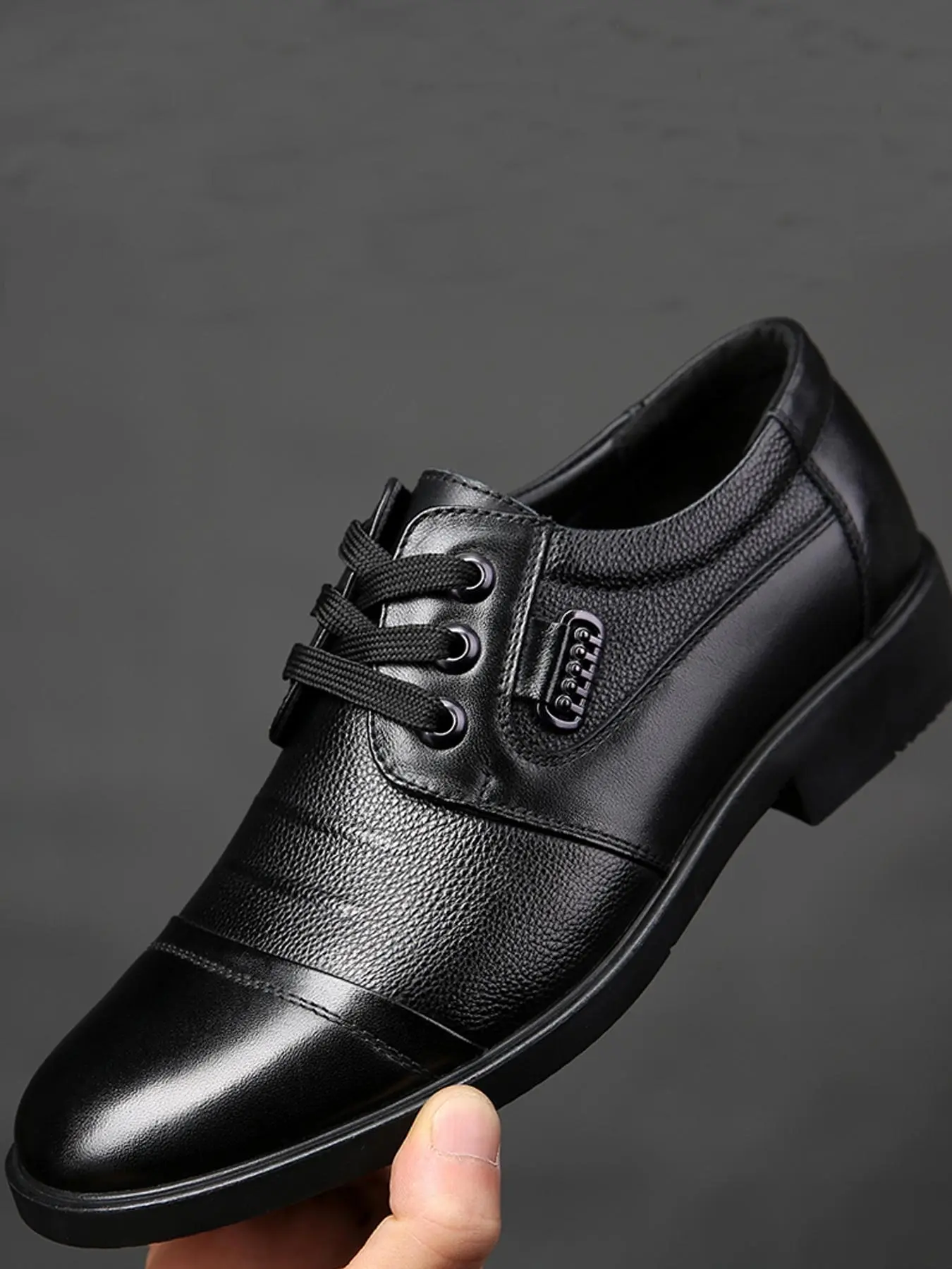 Men's Business Formal Lace Up Oxfords, Classic Solid Color Round Toe Dress Shoes for Work Office, Fashion Shoes for Party, Daily Clothing Decor