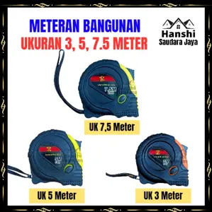 Meteran Tukang Bangunan Berkualitas Ukuran 3M 5M 7.5 Meter Merk Hpp