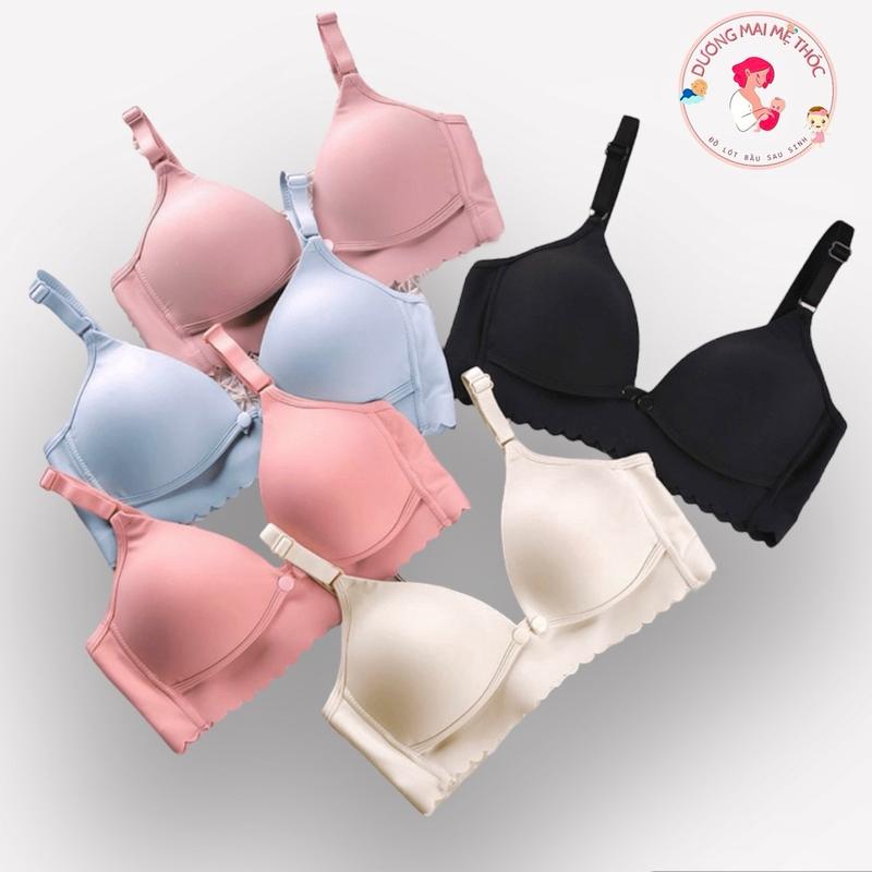 Áo Lót SU NON KHÔNG GỌNG Kèm Khuy Nối Bầu Và Cho Con B. ú Nữ Women Kem Bra set áo