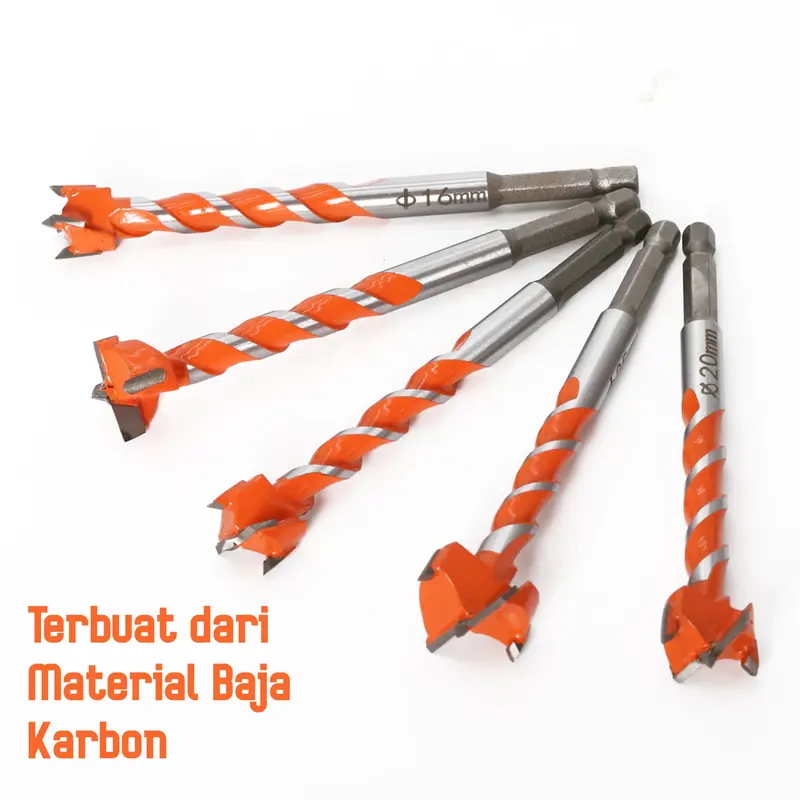 ALLEFIX Mata Bor Kayu 16mm-25mm 4 Mata Pisau Anti Karat - 6508 1