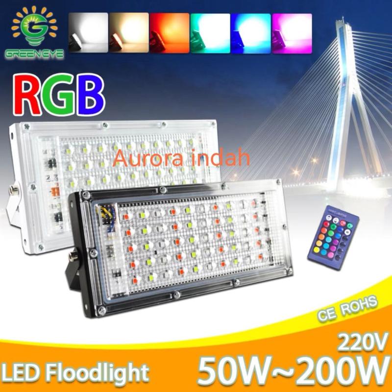 LAMPU SOROT 50W RGB MODEL TIPIS IP65 / LAMPU TEMBAK TIPIS 50 WATT RGB White White 1