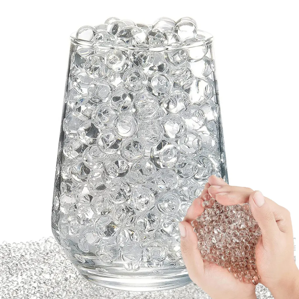 1,000pcs Crystal Pearl-Shaped Bagged Water Beads Colorful Soil-Suction Gel Balls Home Decoration Jelly Balls Bonsai Appreciation