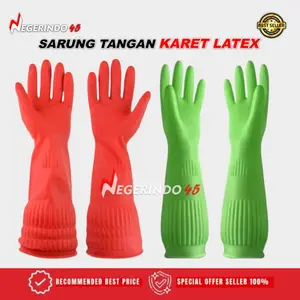 SARUNG TANGAN KARET LATEX DOTTED RUBBER HAND GLOVES TEBAL BERKUALITAS