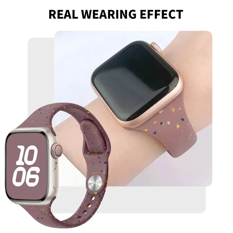 Dây Đeo Silicon Mềm, Dành Cho Apple Watch Dòng 10, 9, 8, 7, Ultra 2, SE, 6, 5, 4, 3, Dây Đeo Cổ Tay Thể Thao Thoáng Khí, Có Kích Thước S10 42 / 46Mm, 49Mm, 40Mm, 41Mm, 45Mm, 44Mm, Có Nhiều Kích Cỡ 4