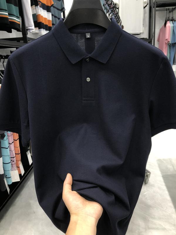 Product Introduction of Boxy cropped polo shirts plaid summer high-end men's polo shirt short sleeve cotton polo collar casual high-grade shirt top men's T-shirt Tropical Human 6
