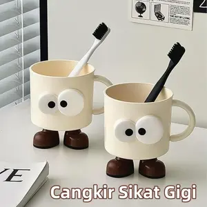 Lucu Gelas Kumur /  Gelas Minum / Gelas Sikat Gigi / Gelas Good Morning/Gelas Kamar Mandi Plastik