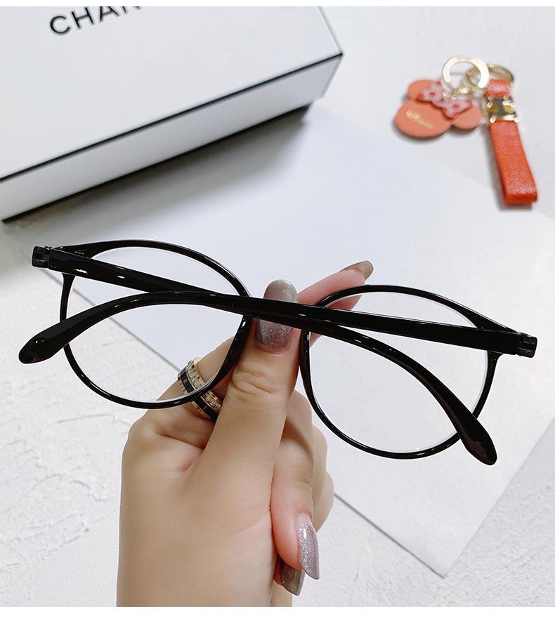 Product Introduction of Cermin Mata Anti-Cahaya Biru, Ketibaan Baru, Untuk Lelaki dan Wanita, Gaya Korea, Bingkai Besar Bergaya, Bingkai Bulat, Cermin Mata Biasa, Sesuai untuk Darjah Miopia, Produk Siap, Borong Kilang Eyewear 12