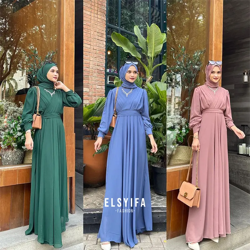 THERESA DRESS ORIGINAL CERUTY BABYDOLL EXCLUSIVE KONDANGAN BRIDESMAID BUSUI BY ELSYIFA 0