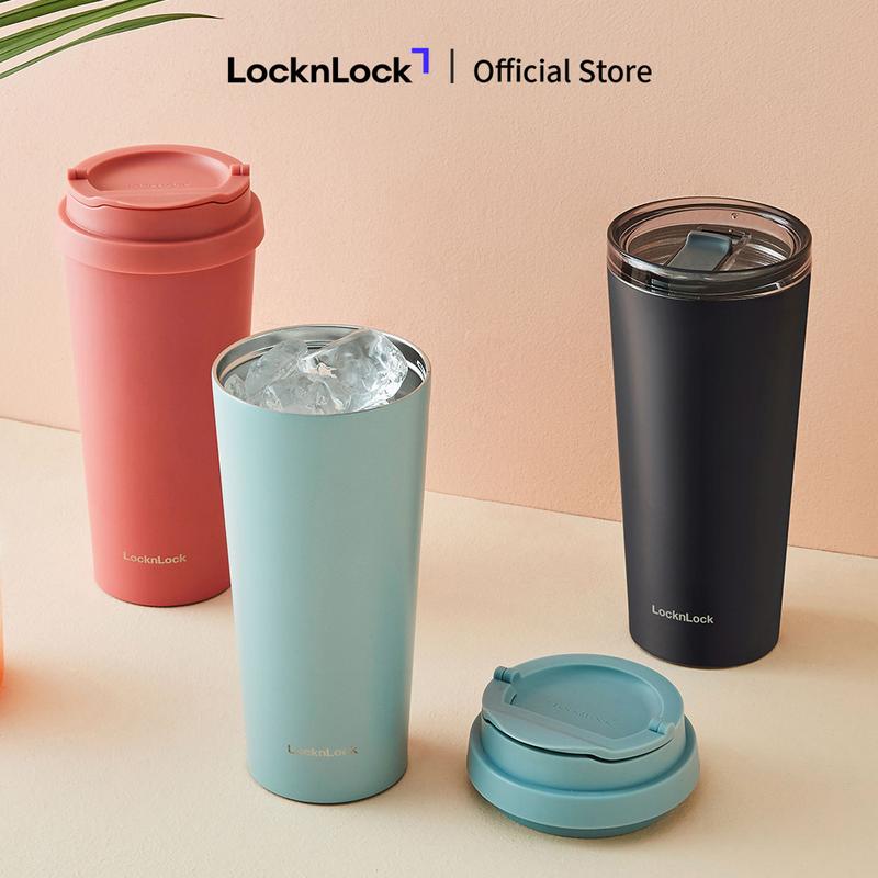  Bình giữ nhiệt LocknLock LHC4279 New Clip Tumbler 540ml - 3 màu có 2 nắp: trong suốt và nắp kín giữ nhiệt 