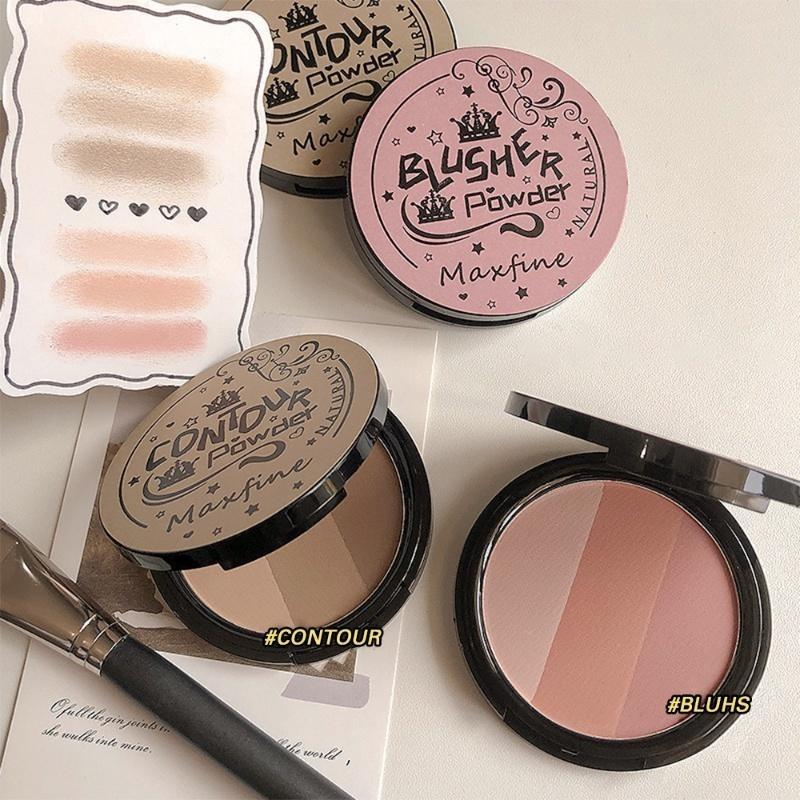 3 Colors Contouring Blush Powder Palette Cosmetic Long Lasting Natural Stereoscopic Face Shading Powder Contour Powder Palette 8