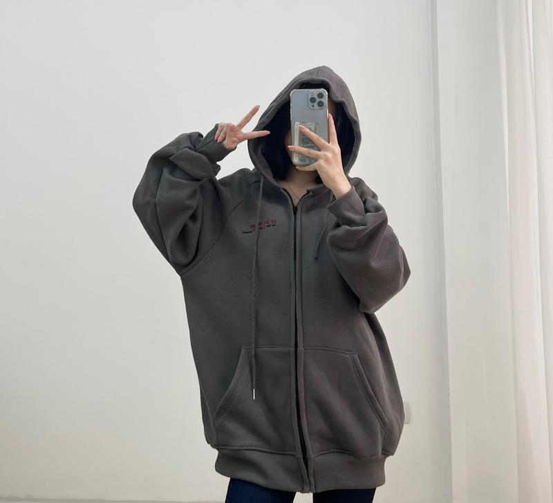Áo khoác hoodie zip It Is Okay thời trang nữ Miho house
