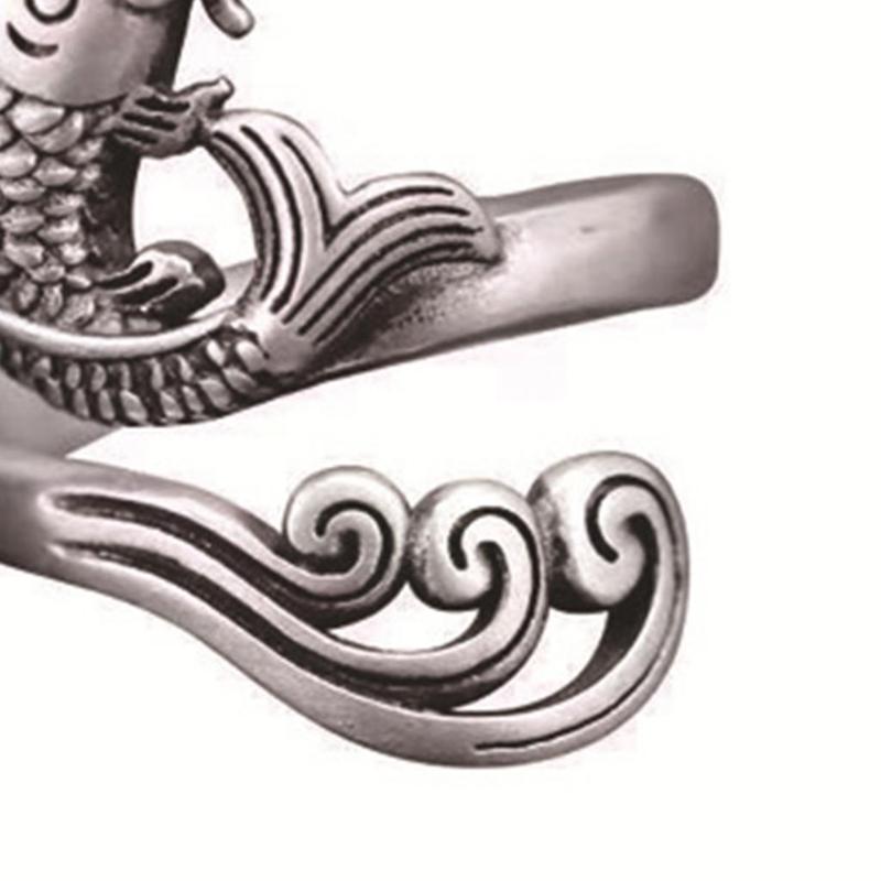 Segiyi Crochet Open Ring Adjustable Crochet Ring Adjustable Peacock Cat Fish Snake Swan Crochet Ring Set 10pcs Knitting Tension Open Rings for Crocheting Crafts Tool Accessories 4